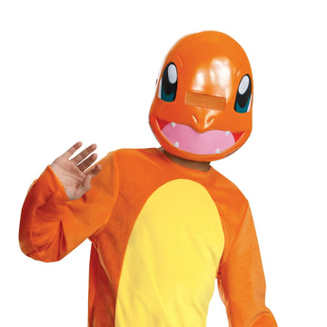 Disguise Kids Pokemon Charmander Costume | Boys Charmander Cosplay | Starter Pokemon Costume | With Headpiece & Tail, Size 10-12