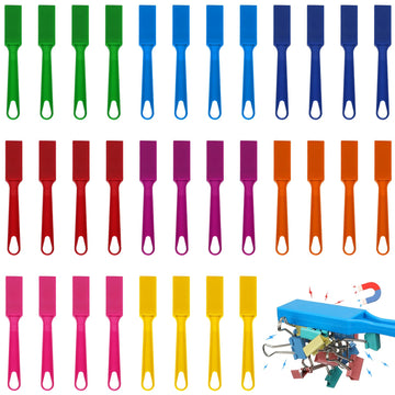 Sayaya 32 Pcs Magnetic Bingo Wands For Kids 7.87 Inch Colorful Magnet Sticks For Bingo Chips, Family Game Night, Science Learnin
