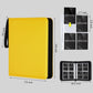 GERMUN 4 Pocket Card Binder  enhanced Zip Trading Card Binder  400 Double Sided Pocket PU Card Collection Binder  Collector Card Album  Card Folder for MTG  TCG  Sports Cards  Game Cards (Yellow)