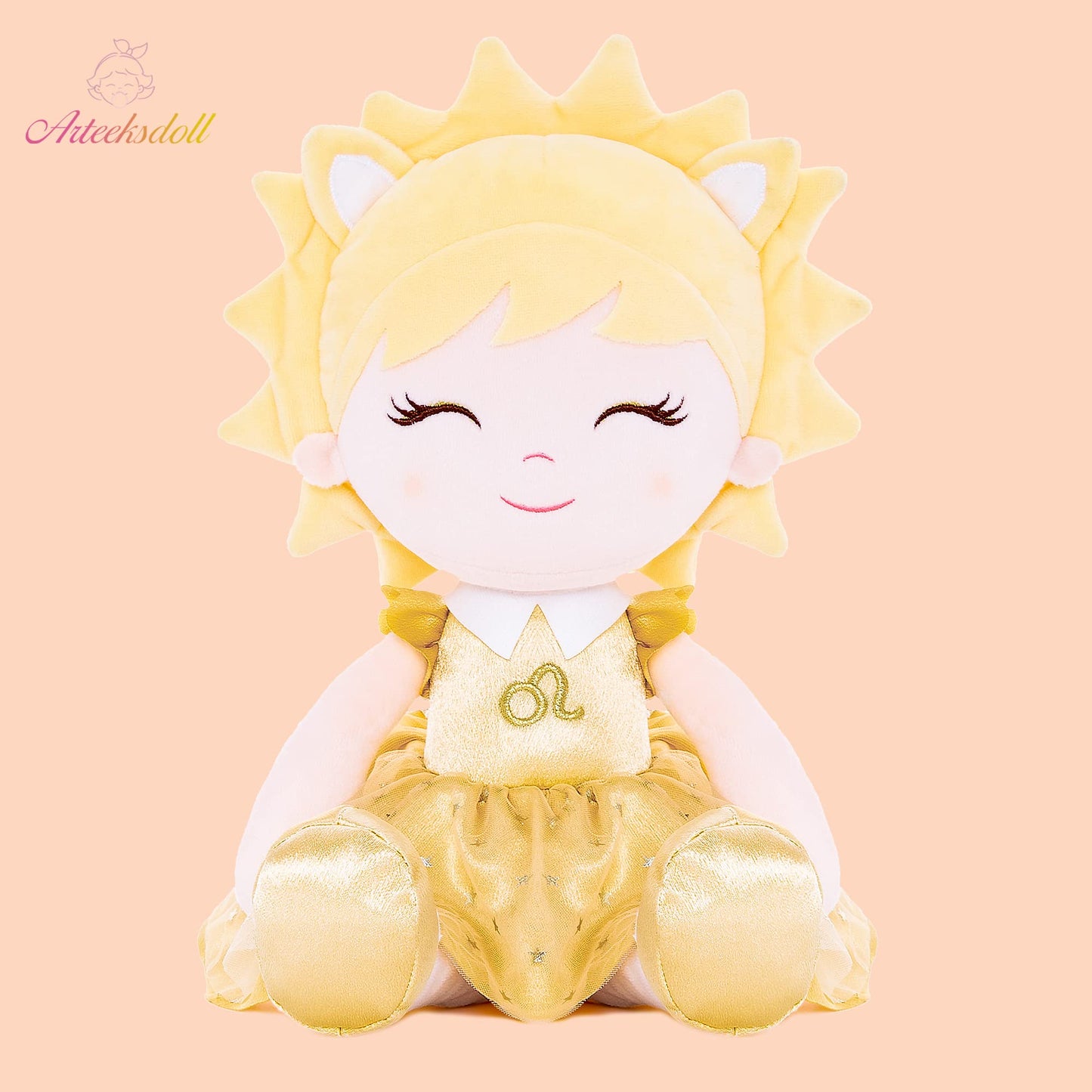 Arteeksdoll Baby Girl Gifts Plush Dolls Constellations Zodiac Doll Birthday Gift 17 Inches Leao