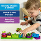 Learning Resources Stacking Shapes Garden Puzzle Board, 13.2"x7.1", Fine Motor Skills, Green/Orange/White, Model LER9810