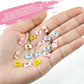 WOZADU 200 PCS Mini Resin Candy Figures for Crafts Tiny Resin Snack Miniature Things for Dollhouse Fairy Garden Micro Landscaping Decoration Cake Toppers Decor