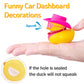 Wonuu Car Rubber Cowboy Duck, Yellow Ducks Decoration Dashboard With Cowboy Hat Necklace Sunglasses, Rose Red