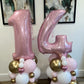 40 Inch Pink 14 Balloon Numbers, Large Number 14 Balloons Pink Foil Number Balloons, Light Pink 14th Mylar Birthday Balloons for