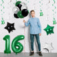 Cheereveal 16th Birthday Decorations for Boys Green, Happy Birthday Party Supplies with Hanging Swirls Happy Birthday Banner Cak