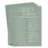 Wybgno Bridal Shower Games Cards, 25 Minimalist Green Engagement Party Cards, 7.28x5.71 inches, Paper, Why Do We Do That