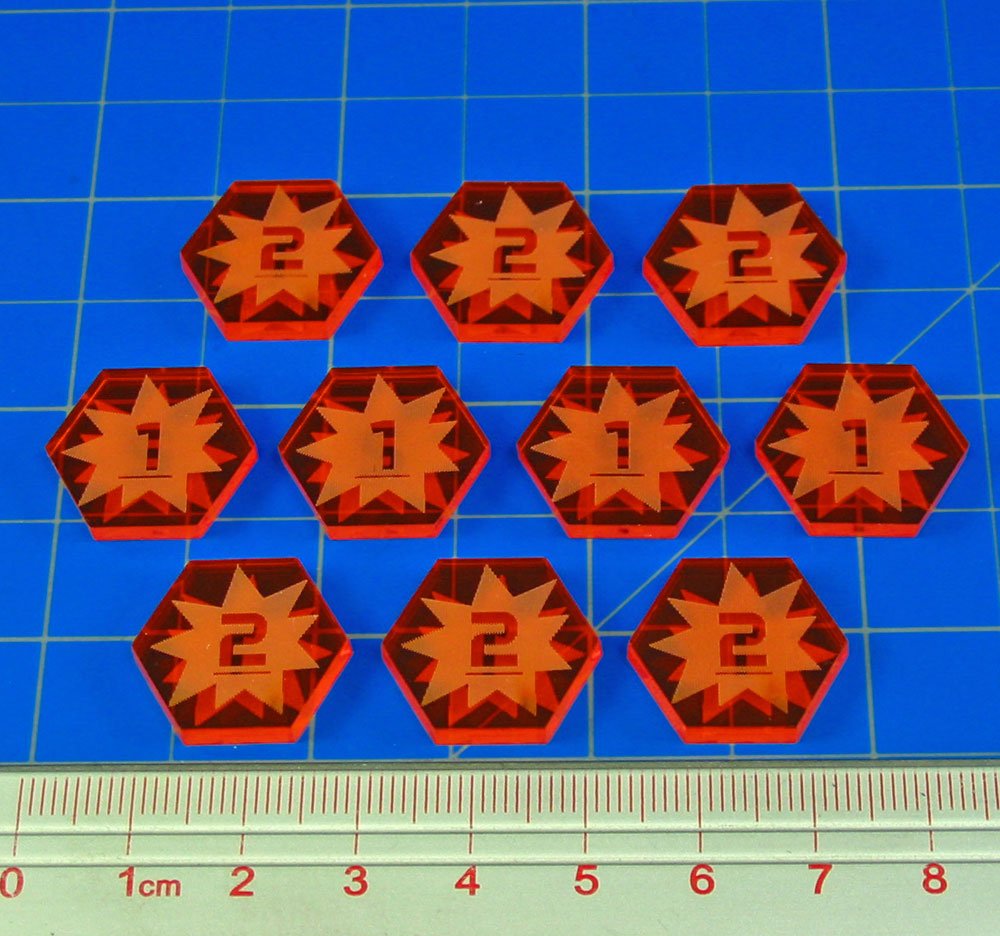 Litko Space Fighter 2Nd Edition Tokens | Compatible With Star Wars: X-Wing Miniatures Game | Pack Of 10 (Triangluar Stress Tokens)