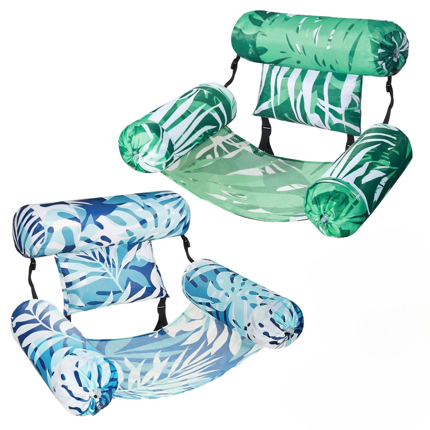 Inflatable Pool Lounge Chairs - Adjustable Floating Pool Chairs for mature-themeds  Comfortable Water Hck with Soft Fabric (Flamingo Theme)