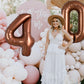 Toniful 40 Inch Coffee Brown Large Numbers Balloon 0-9 Birthday Party Decorations,Big Chocolate Number 0 Foil Balloon Digital 0