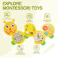 Monlurd Caterpillar Montessori Busy Board,Sensory Board,Educational Toys,Activity Cube,Wall Toys,Daycare Furniture,Playroom Furn