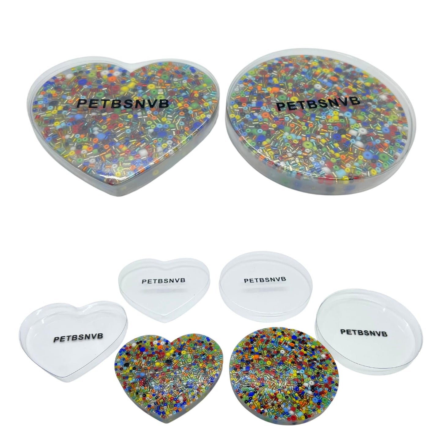 Petbsnvb 2Pcs 3.4' Circle And Heart Picking Pad, Skin Picking Fidget Toys