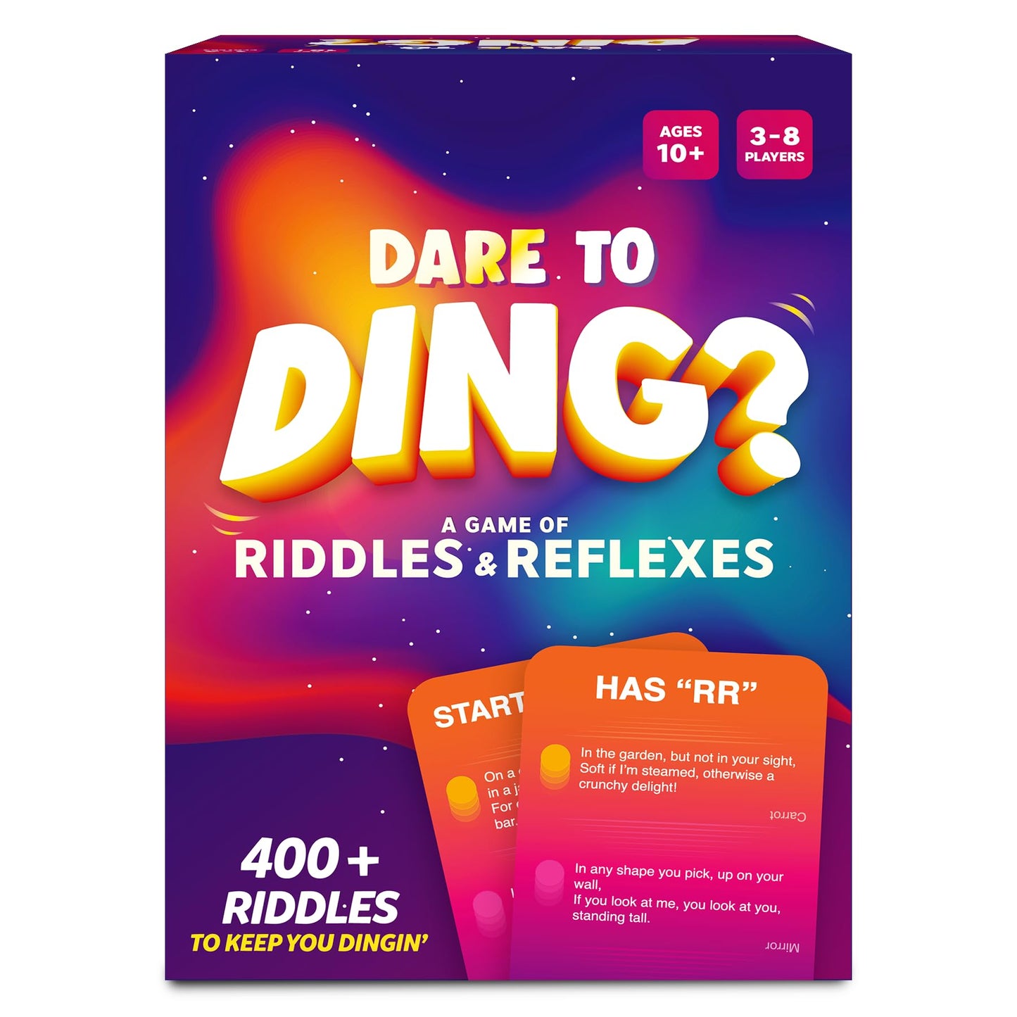Dare To Ding - Game Of Riddles & Reflexes, Fast-Paced Card Game, Test Your Wits, Family-Friendly Game For Teens, Families & Adul
