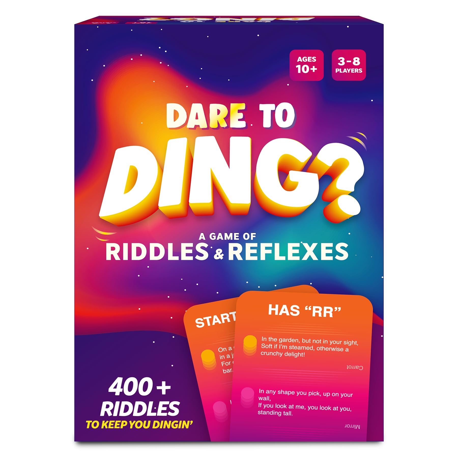 Dare To Ding - Game Of Riddles & Reflexes, Fast-Paced Card Game, Test Your Wits, Family-Friendly Game For Teens, Families & Adul