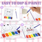VKPI Water Coloring Activity Books, Watercolor Paint Books for Kids, 18 Mess Free Drawing Sheets, with 3 Painting Brushes, Gifts