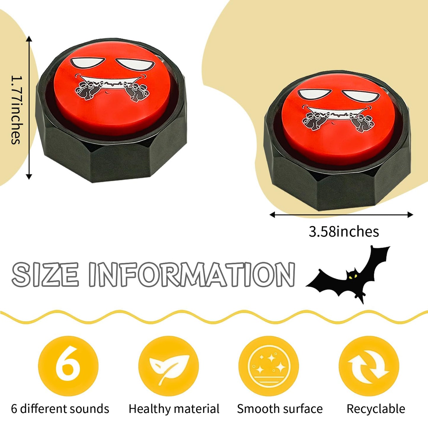 Ribosy Laugh Button - Evil And Wicked Laughs Sound Effects - Unbound,Untamed,Unusual Noise Maker