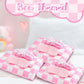 Fanfanwin 18 Pcs Sleepover Party Supplies for Girls, 6 Style Cute Pink Plaid Blanket 6 Coral Fleece Spa Headband 6 Plush Pink Ey