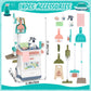 Deao Kids Cleaning Set, 20 Pcs Pretend Play Housekeeping Supplies Kit ,Includes Real Working Vacuum Cleaner, Kid Broom, Spray Bo