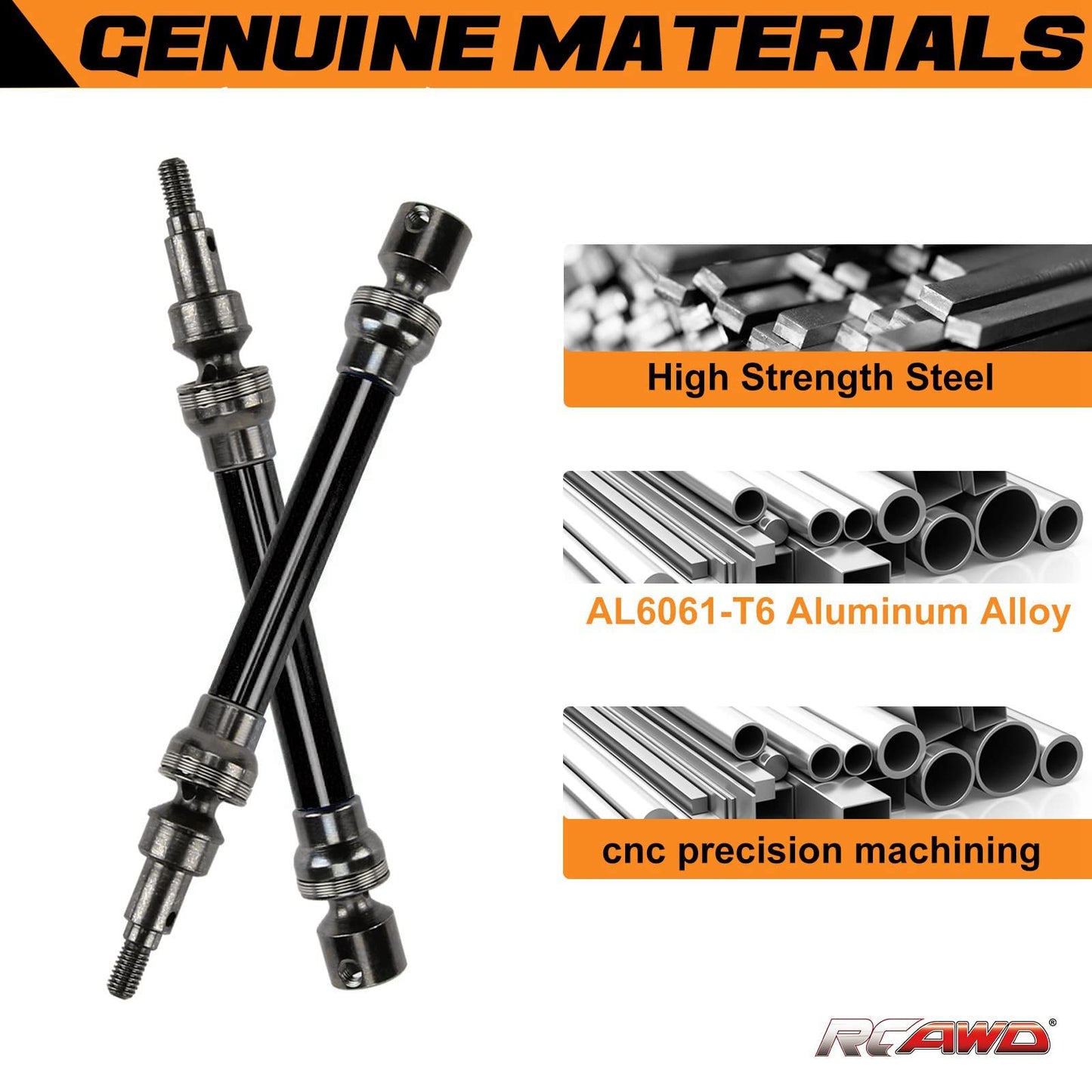 RCAWD Drive Shaft for ARRMA 1/10 New Big Rock (NOT for Old Big Rock) Crew CAB 4x4 V3 3s BLX Brushless Monster Truck RTR Upgrades