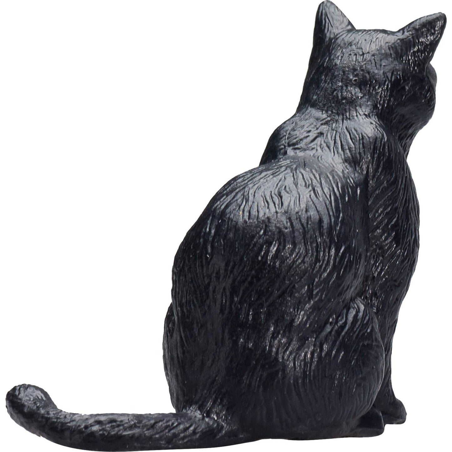 Mojo Black Cat Sitting Realistic Domesticated Animal Hand Painted Toy Figurine