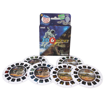 Warm Fuzzy Toys Space And Dinosaur Reels For Viewfinder - Viewfinder Reels For Kids & Adults, Classic Toys, 3D Reel, Retro Toys,