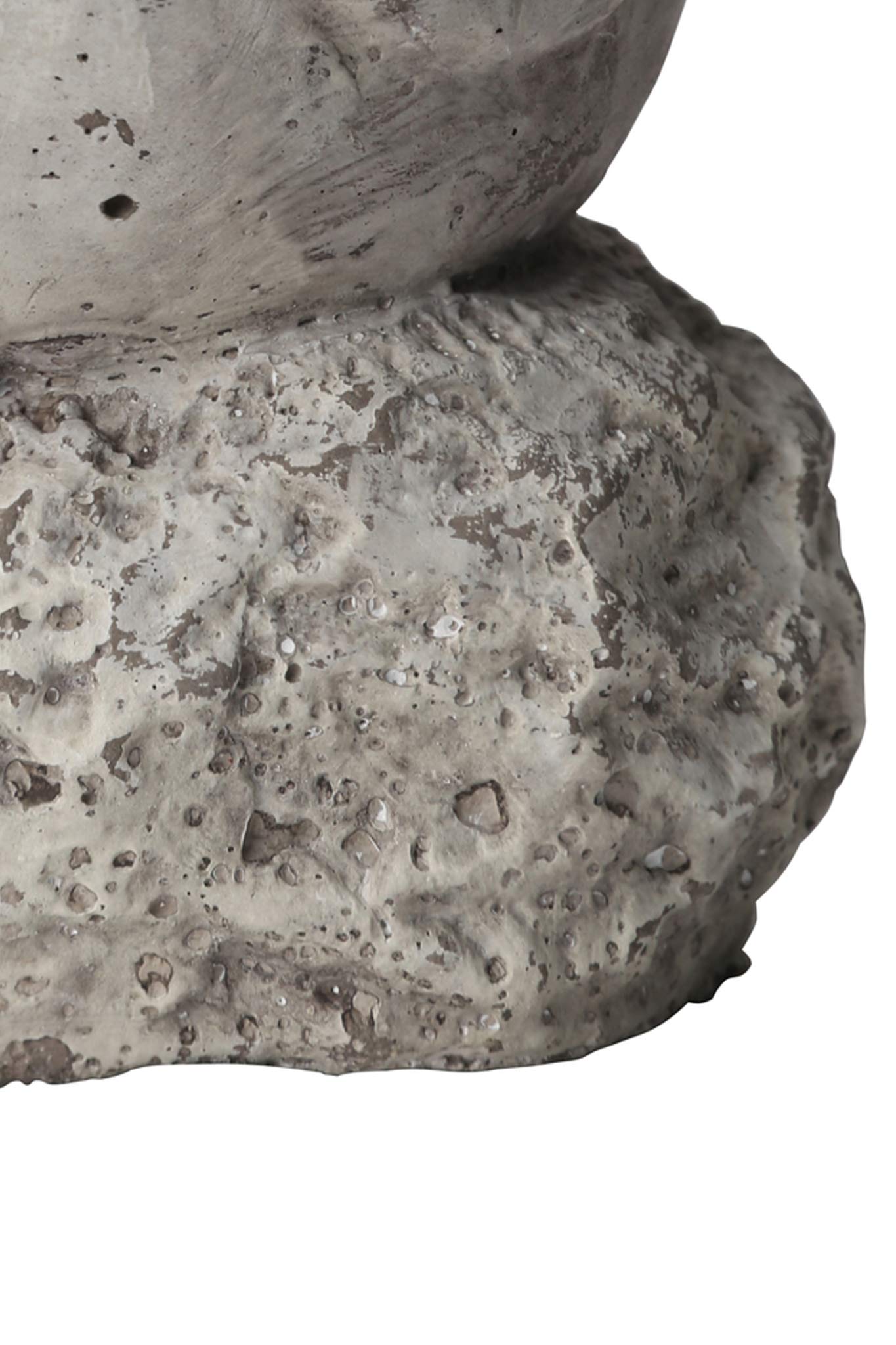 Benjara Cement Bird Figurine In Upright Position With Hollow Base, Gray
