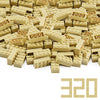Feleph 2X4 Bricks Tan 320 Pieces Parts Khaki Classic Building Kit Creative Play Set Basic Blocks Toy Accessories Compatible With 3001 Major Brands (Tan)