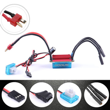 GoolRC S2435 4500KV Brushless Motor S-25A ESC with 2.2kg Metal Gear Servo Upgrade Brushless Combo Set for 1/16 1/18 RC Car Truck