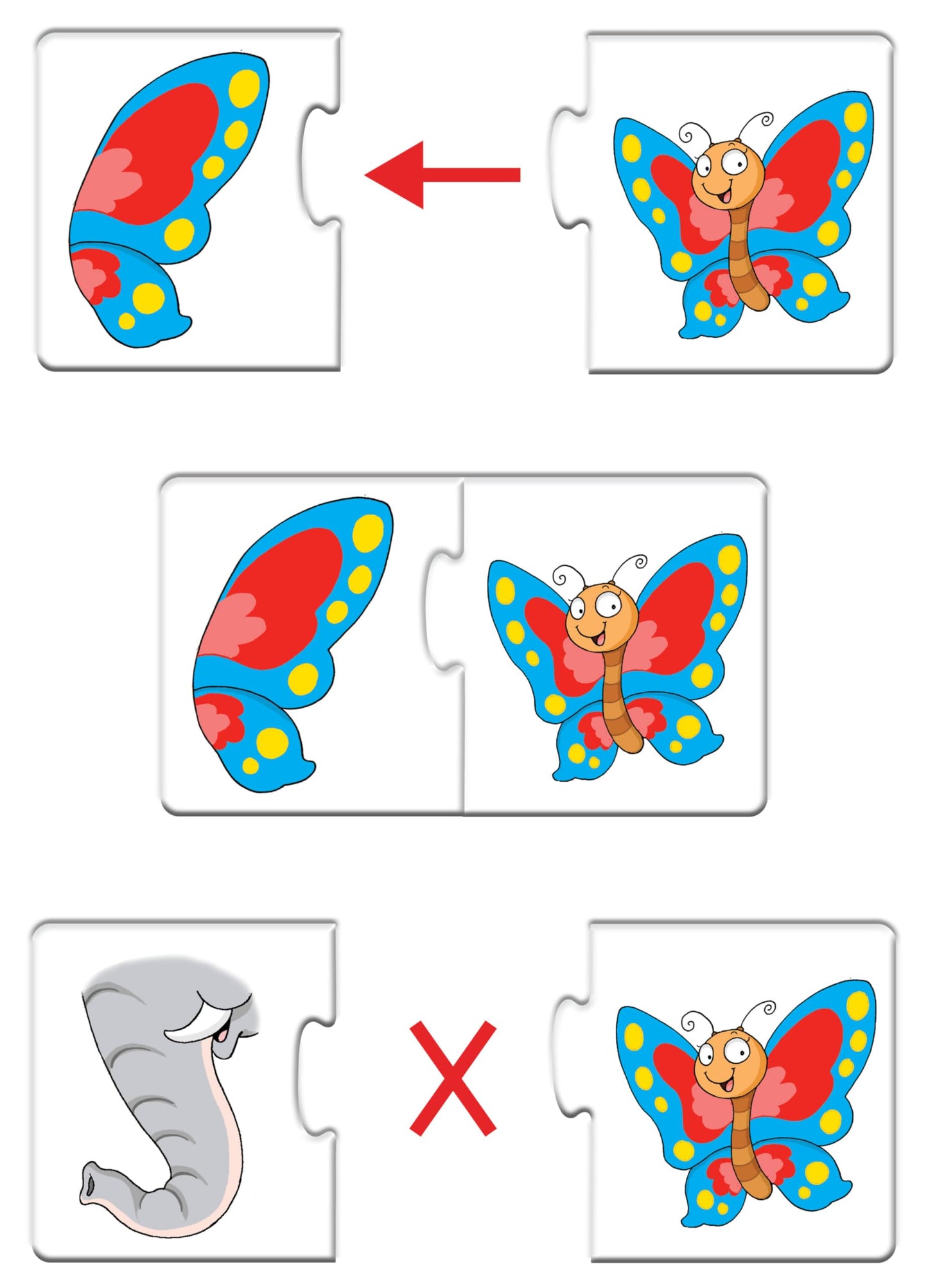 Frank Part of  (40 Pieces) 20 Self-Correcting 2 Pcs Puzzle - Early Learner Jigsaw Puzzle Set with Images for Kids 3 Years and Ab