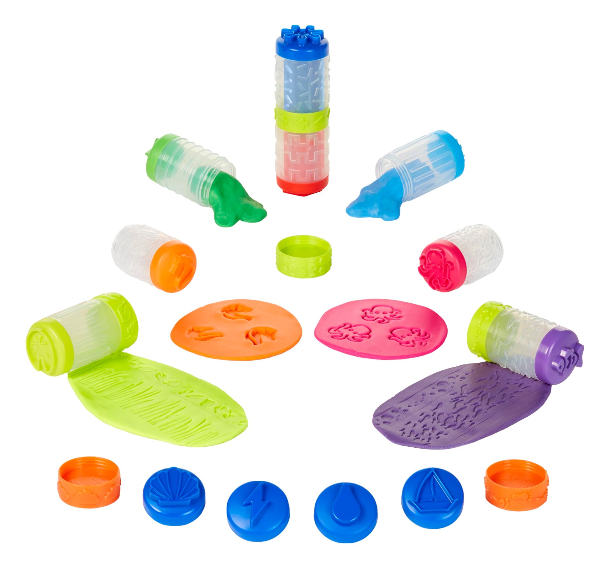 Wonder Factory Never Dry Mega Set of Modelling Dough - Contains 8 Tubes of 59 ml Tubes of Colourful, Non-Dry, Gluten-Free and Sm