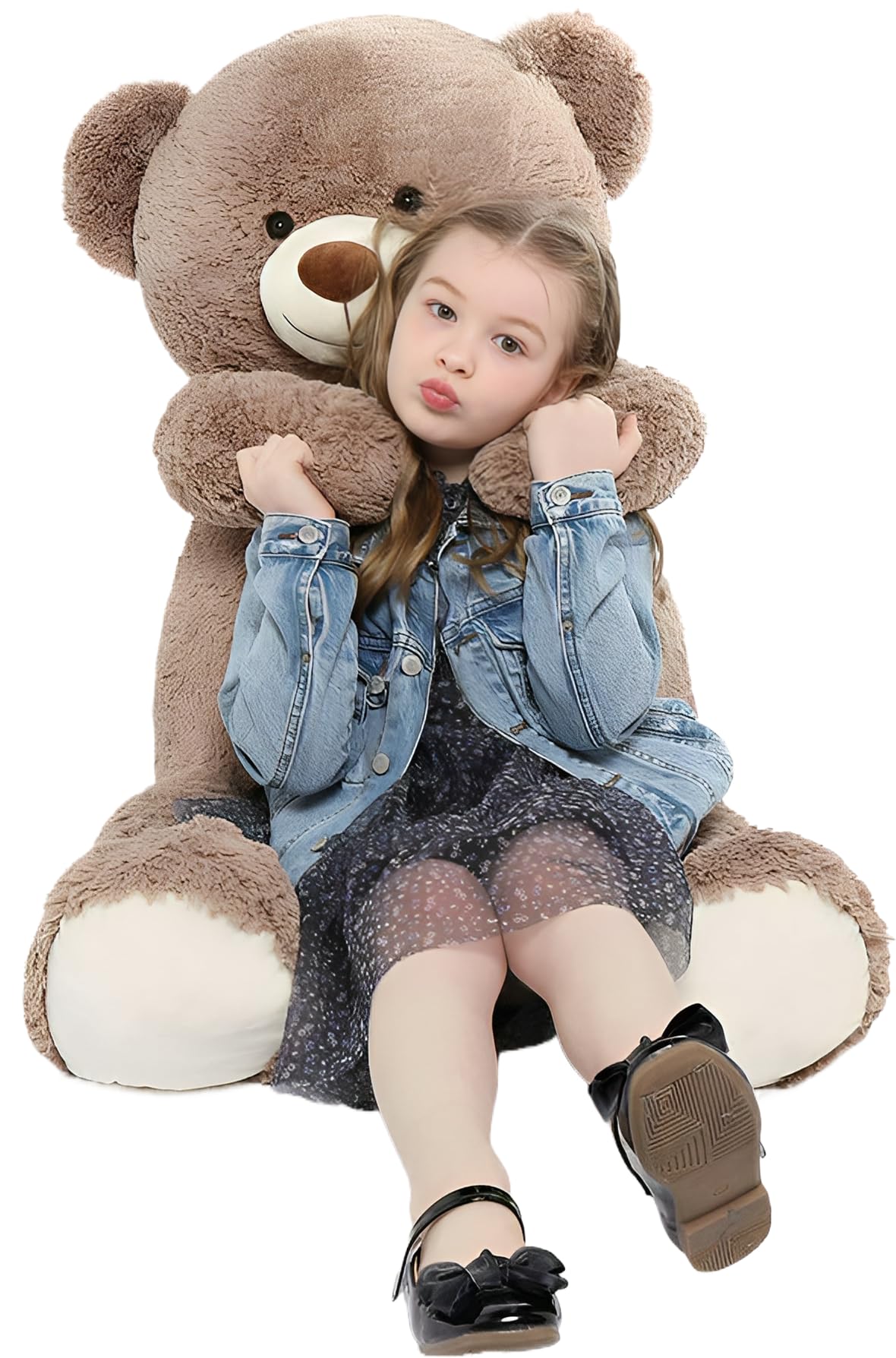 Tezituor Big Teddy Bear 40'' Giant Stuffed Animal Plush Toys Life Size Teddy Bear Plushie Gifts for mature-themed & Children Kids Boys Girls or Kids Soft Bear for Valentines Day Chrismas Birthday Baby Shower