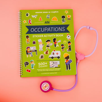 When I Grow Up Sticker + Coloring Book (500+ Jobs Stickers & 12 Scenes) By Cupkin - Side By Side Activity Book Design - Fun Stic