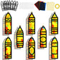 32 Sets Back to School Crayon Suncatchers Craft Kit DIY Window Stained Glass Effect Crayons Paper Crafts for Home School Classro