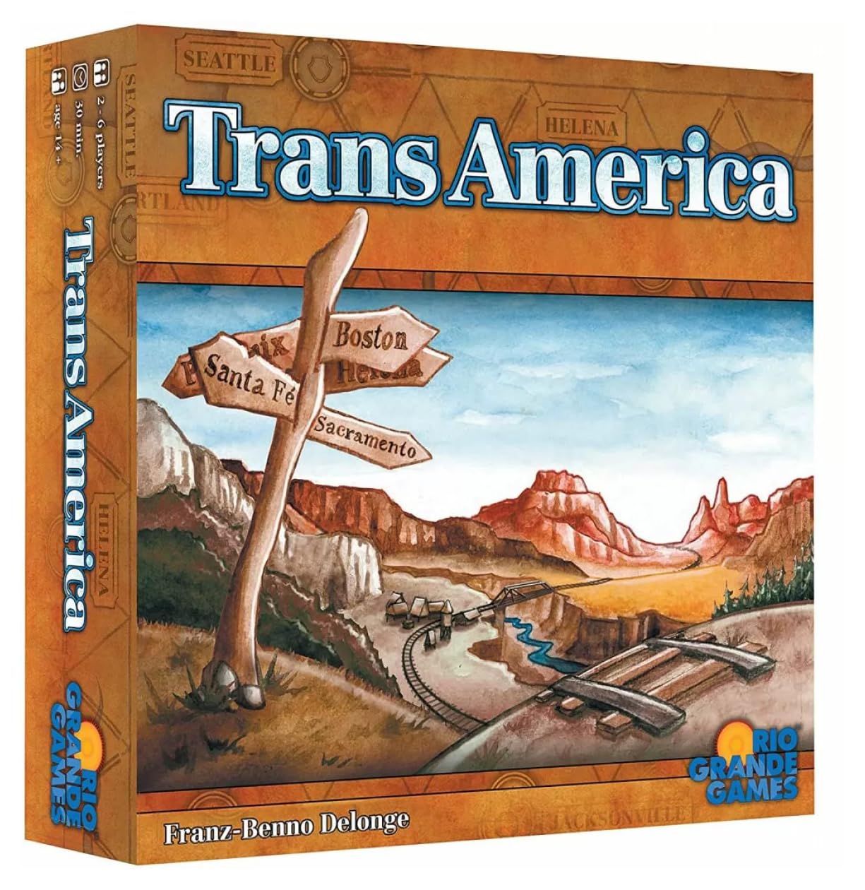 Rio Grande Games Transamerica Board Game - Plastic, Blue, Model 201