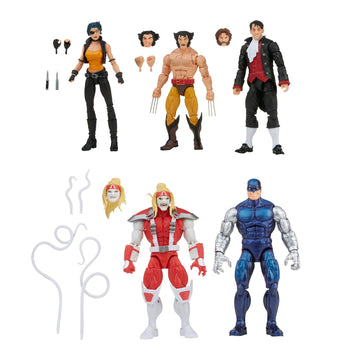 Marvel Legends Wolverine 5-Pack Action Figures, 6-Inch, Includes Omega Red, Cyber, Callisto, Jason Wyngarde, Multi-Color, F1122