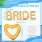 Junkin Bachelorette Pool Floats 20 Inch Rose Gold Heart Float And 5 Inflatable Bride Letter Pool For Party Decoration Summer Swi