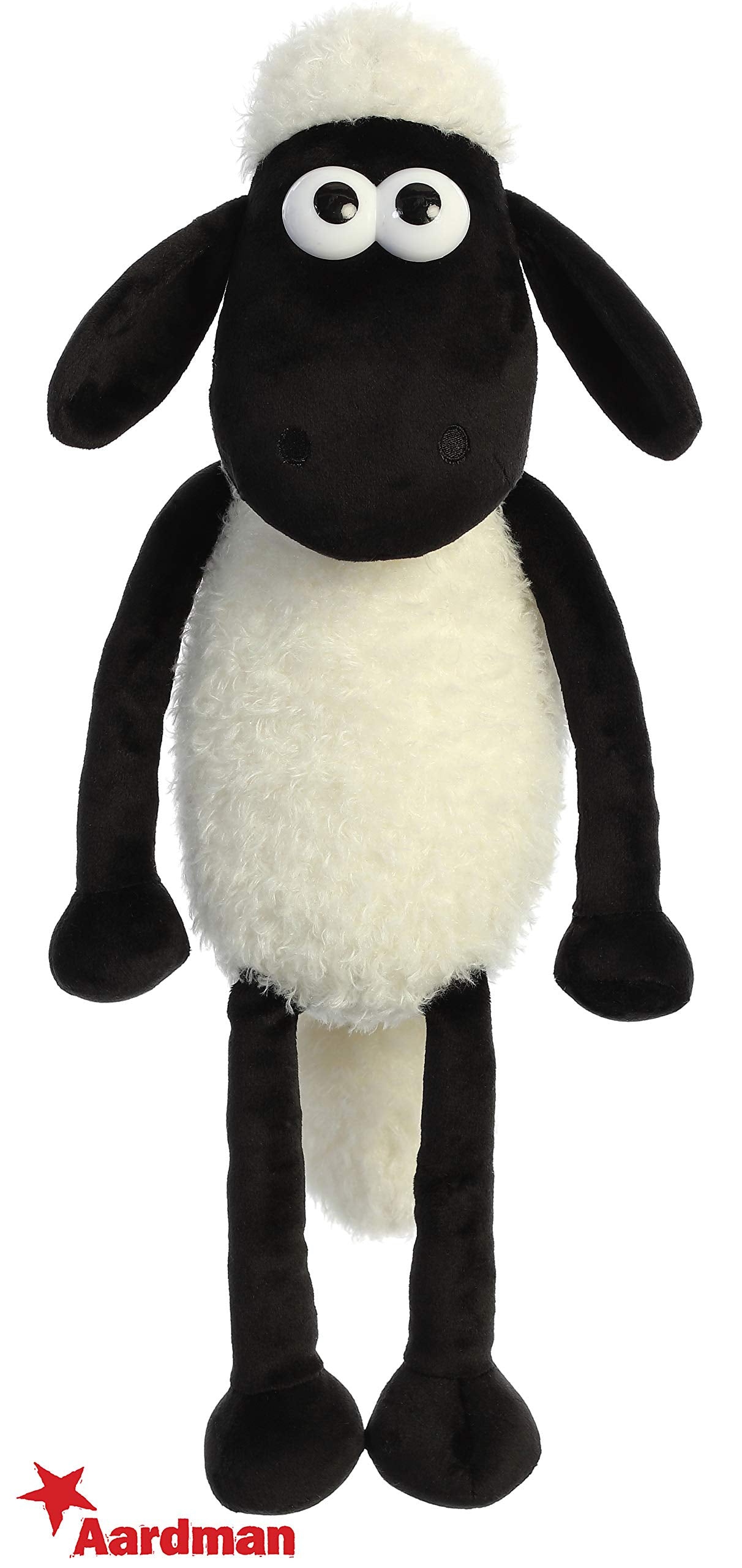 Aurora® Playful Shaun The Sheep® Stuffed Animal, 17 Inch Plush Toy, White, Model 14214, Perfect for Farmyard Exploration and Endless Fun