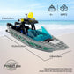 City Police Building Blocks Set - Speedboat-02 60PCS  Fire Rescue  Guard & Patrol Boats  Compatible with LEGO  Fun Gift for Kids