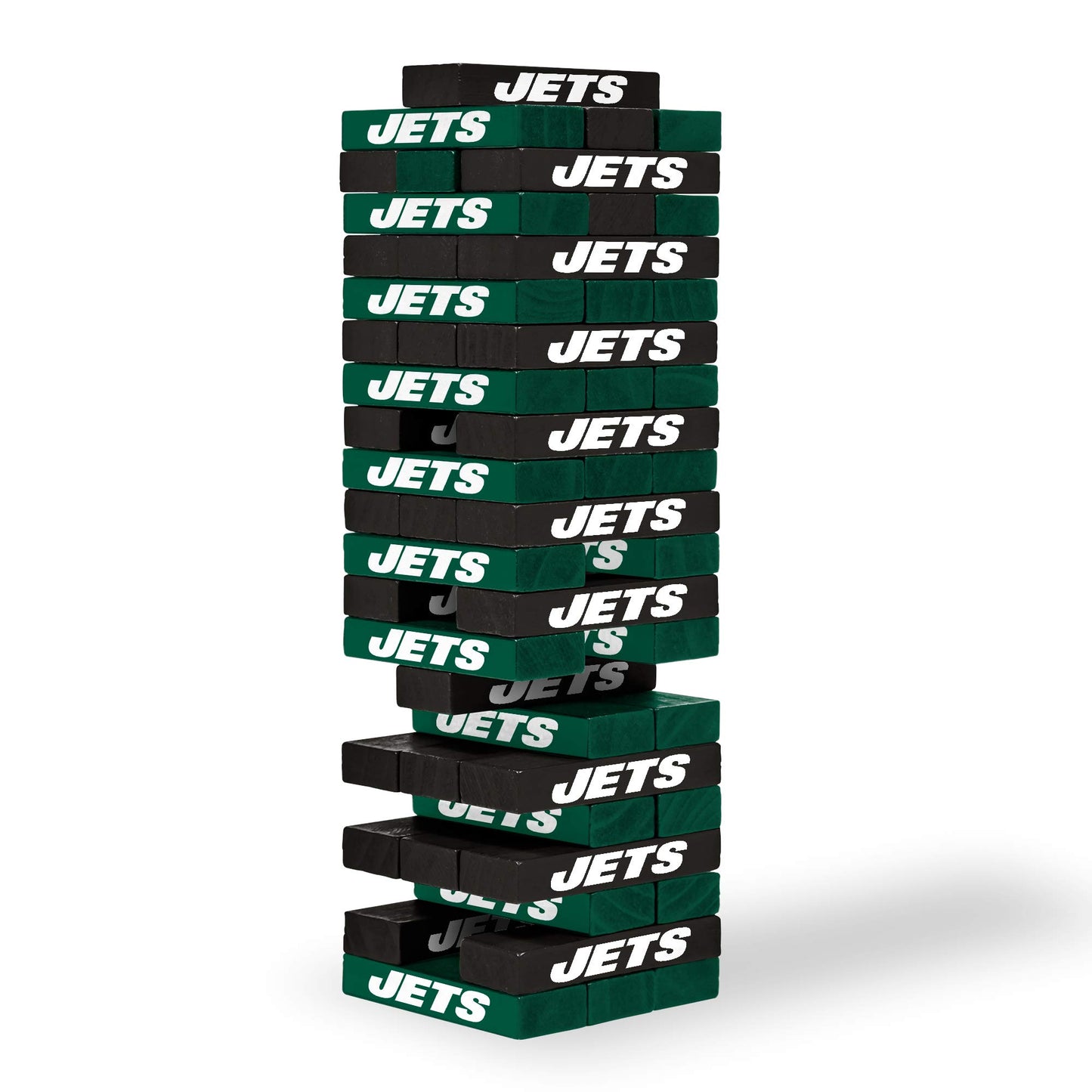 Wild Sports NFL New York Jets Table Top Stackers - 3" x 1" x 0.5", Wood, Team Color, Model 1-1-31000-CL121Q