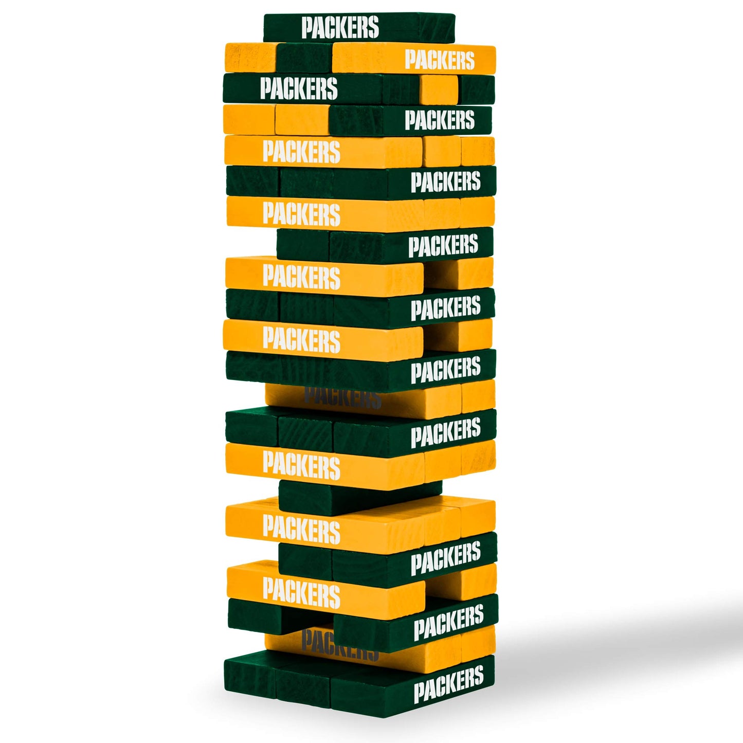 Wild Sports NFL Green Bay Packers Table Top Stackers, Wood, 3"x1"x0.5", Team Color, Model 1-1-31000-CL111Q