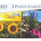 The Canadian Group Set Of 2 Keepsakes 500 Piece Jigsaw Puzzles | Wildflowers
