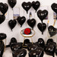 30 Pcs Black Heart Balloons 18In Foil Heart Shaped 18 Inch Balloons Helium Mylar Balloons Foil Balloon Decoration For Women Girl