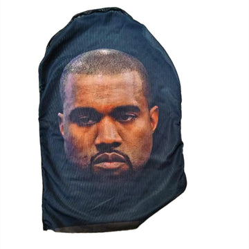 Celebrity Pdiddy Face Mesh Mask, Realistic Rapper Face Sheisty Mask Head, Full Face Funny Baraklava Hat, Cosplay Prop (Kanyewest