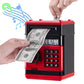 Evthsu Red Electronic Atm Safe Piggy Bank For Kids - Real Money Savings Coin Bank With Code Lock & Password, Gift Money Box For