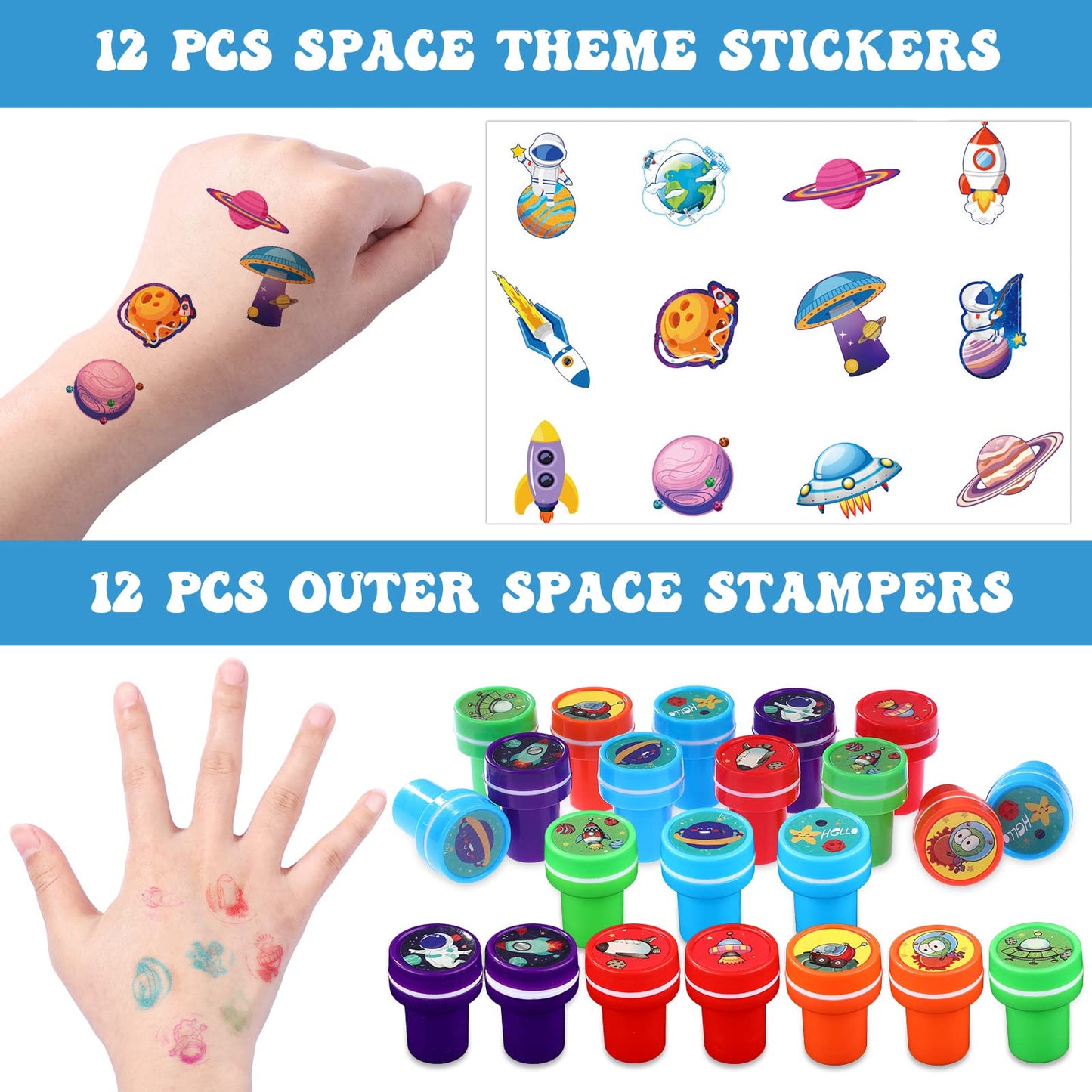 Faccito 86 Sets Space Party Favors Astronaut Party Favors Space Stationery Set Classroom Reward Gifts Prizes Notepads Pencils St