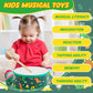 Boao Kids Drum Set For Toddler Over Age 6 Year Wooden Drum 8'' W X 3.7'' H Toys With Adjustable Strap And 2 Drumsticks Education