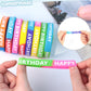 Lovestown Happy Birthday Rubber Bracelets For Kids Classroom, Silicone Stretch Wristbands For Birthday Party