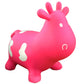 Appleround Cow Bouncer With Air Pump, Inflatable Space Hopper, Ride-On Bouncy Animal (Pink)