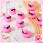 Sosation 36 Packs Mini Rubber Ducks With Sunglasses Sets 2.2 Inch Bath Squeaky Rubber Duckies Cute Float Bathtub Toys For Little One Birthday Party Favors Class Prizes Car Decor(Pink)