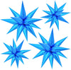 Funtoob Blue Star Balloons Metallic Star Foil Balloons Birthday Balloons Blue Star Cone Balloons Starburst Balloon Spike Balloon