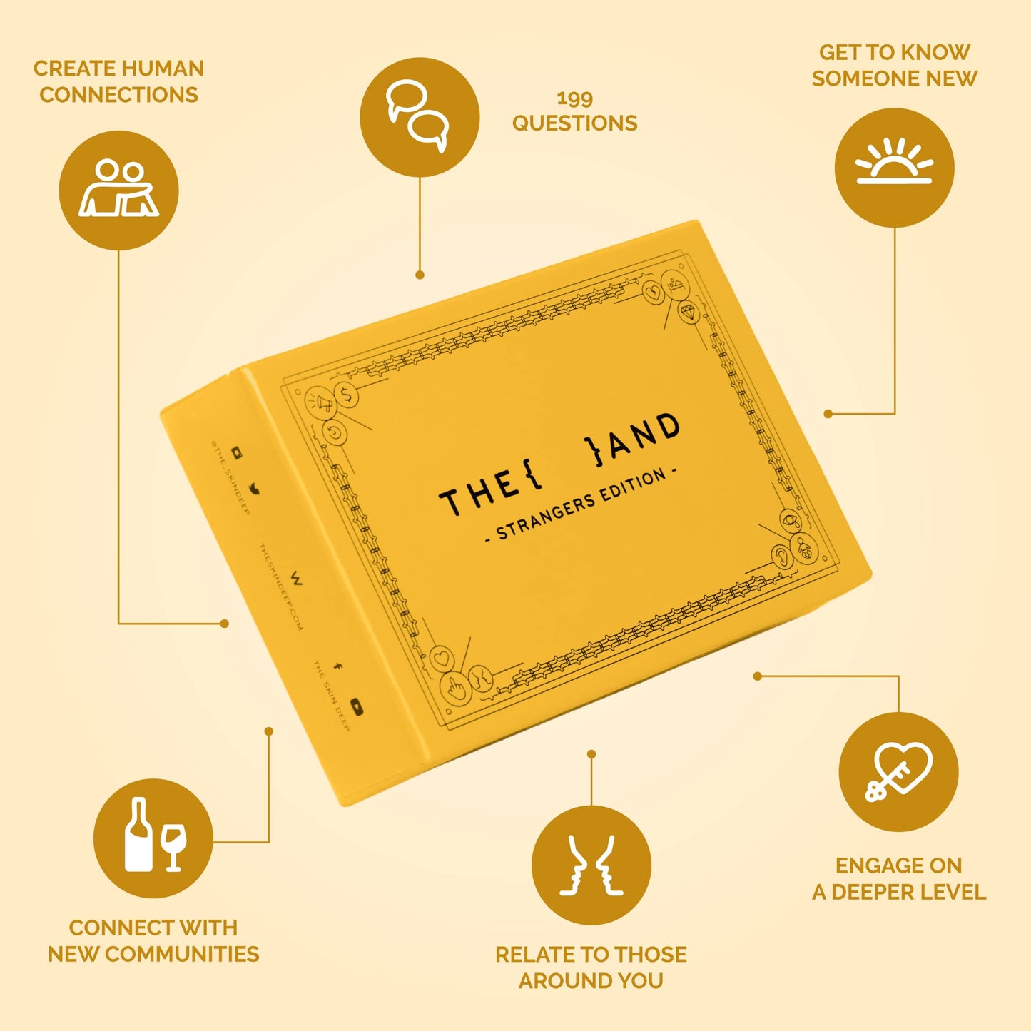 {THE AND} Strangers Edition Conversation Starter Card Game - Fun Ice Breakers - Yellow Cards